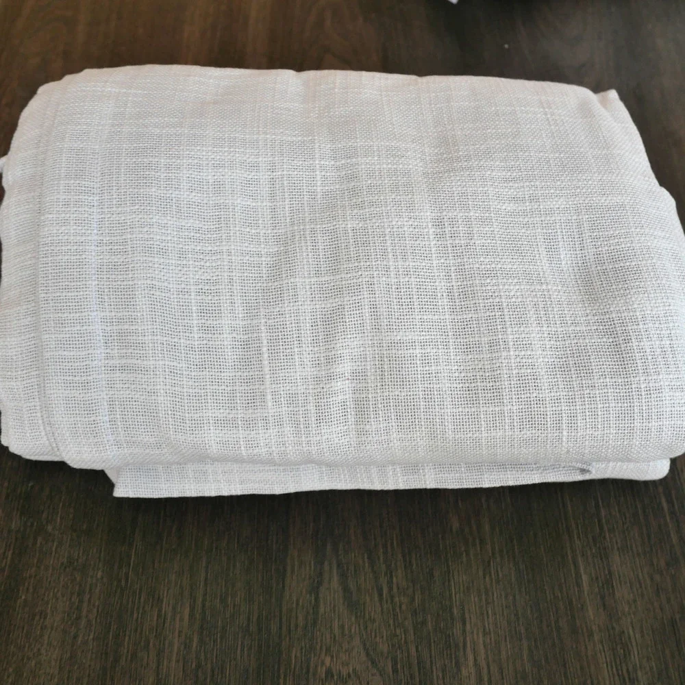 NEW Quince CLOUD Gray Cotton Sheer Curtain Panels  Set of 2 48